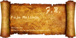 Feje Melinda névjegykártya